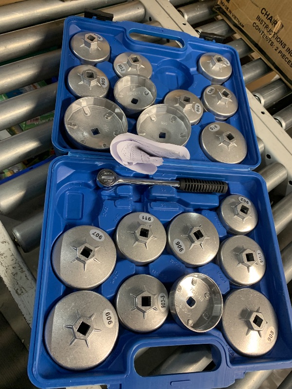 Photo 1 of ***(MISSING PARTS/ SEE NOTES)***BETOOLL 23pcs Oil Filter Wrench Set, Oil Filter Socket Set with 65, 67, 72, 73, 74, 75, 76, 79, 84, 89, 91, 92, 95, 101mm, Compatible with Toyota VW BMW ?GMC Sierra Ford Volvo