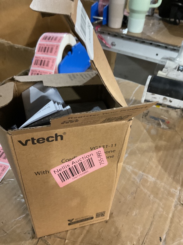 Photo 1 of [New] VTech VG131-11 DECT 6.0 Cordless Phone - Bluetooth Connection, Blue-White Display, Big Buttons, Full Duplex, Caller ID, Easy Wall Mount, 1000ft Range (Black)