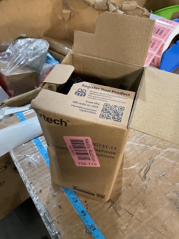 Photo 1 of [New] VTech VG131-11 DECT 6.0 Cordless Phone - Bluetooth Connection, Blue-White Display, Big Buttons, Full Duplex, Caller ID, Easy Wall Mount, 1000ft Range (Black)