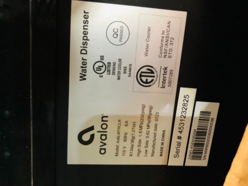 Photo 1 of **PARTS ONLY, DAMAGED NON FUNCTIONAL**Avalon Bottom Loading Water Cooler Water Dispenser with BioGuard- 3 Temperature Settings - Hot, Cold & Room Water, Durable Stainless Steel Construction, Anti-Microbial Coating- UL Listed
