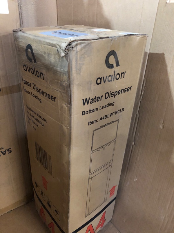 Photo 1 of **PARTS ONLY, DAMAGED NON FUNCTIONAL**Avalon Bottom Loading Water Cooler Water Dispenser with BioGuard- 3 Temperature Settings - Hot, Cold & Room Water, Durable Stainless Steel Construction, Anti-Microbial Coating- UL Listed
