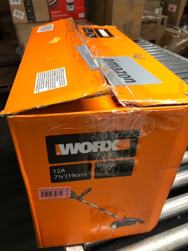 Photo 1 of WORX WG896 12 Amp 7.5 Inch Corded Electric Lawn Edger & Trencher, Orange and Black