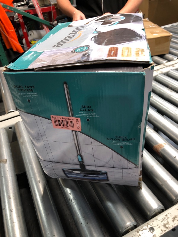 Photo 1 of Simpli-Magic Spin Mop and Bucket System, Includes Square Spin, Dual Compartment Mop Bucket and 3 Thick Machine Washable Pads