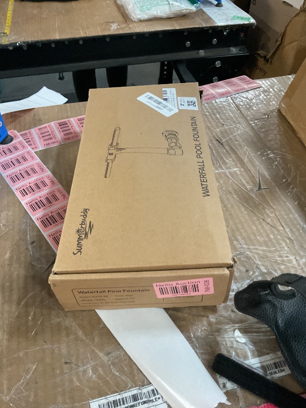 Photo 1 of Pool Fountain for Above and In-Ground Pools, Adjustable Dual Spray Waterfall Sprinkler Cooler for Pool, Swimming Pool Spa Water Fountain, High-Pressure Pool Spray Fountain