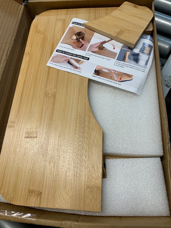 Photo 1 of (see all images) (used) Squatting Potty for Adults Foldable, 7In Bamboo Toilet Stool Squat Adult and Kids, Wood Travel Poop Stool for Bathroom