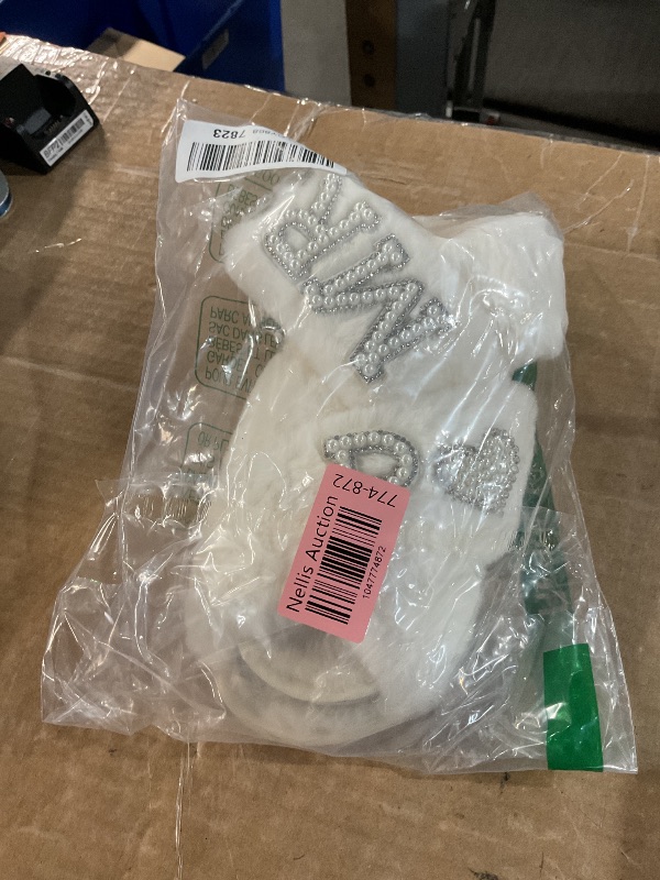 Photo 1 of (used) Tarpop Bride Slippers Mrs Slipper for Wedding with Personalized Initial Pearl Design Bridal Gifts(7-8,P)