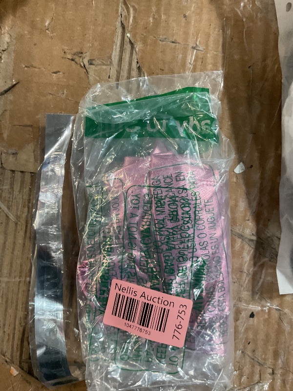 Photo 1 of (MEDIUM) (USED/FAIR) (BAGGED) Gatielzana Metallic Booty Shorts Shiny Bottoms for Raves, Festivals, Dancing, Pink, M