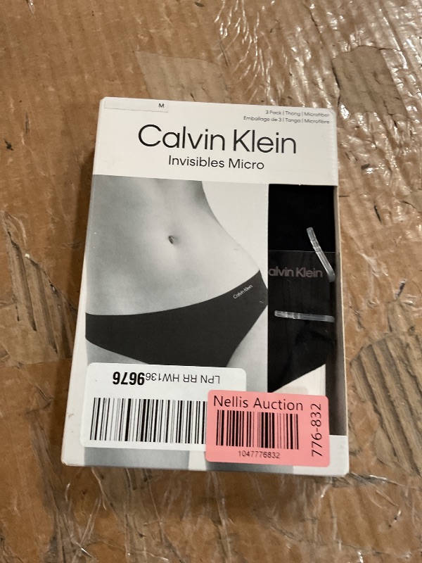 Photo 1 of  Medium Calvin Klein Invisibles Seamless Thong Panties, Multipack Black/Black/Black