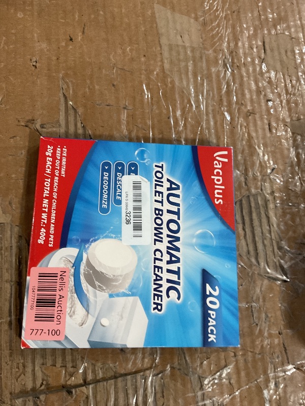 Photo 1 of Vacplus Toilet Bowl Cleaner Tablets 20 PACK, Automatic Cleaners with Bleach, Slow-Releasing Toilet Tank Cleaners for Deodorizing & Descaling, Household Toilet Cleaners against Tough Stains