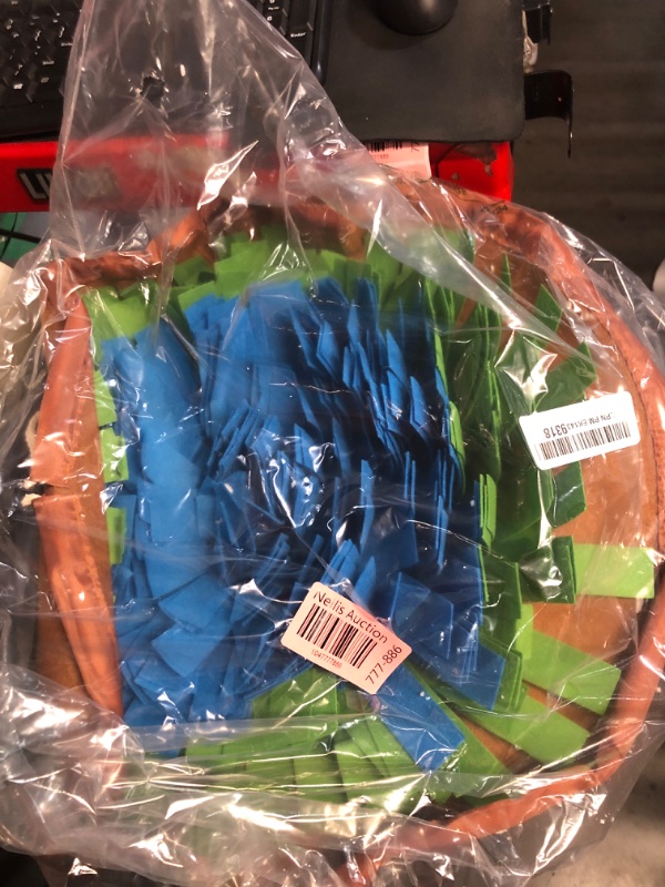 Photo 1 of (BAGGED) (USED/FAIR) Vivifying Snuffle Mat for Dogs, Adjustable Nosework Mat for Small, Medium & Large Dogs, Interactive Dog Enrichment Toy for Mental Stimulation & Slow Feeding (Green & Blue)