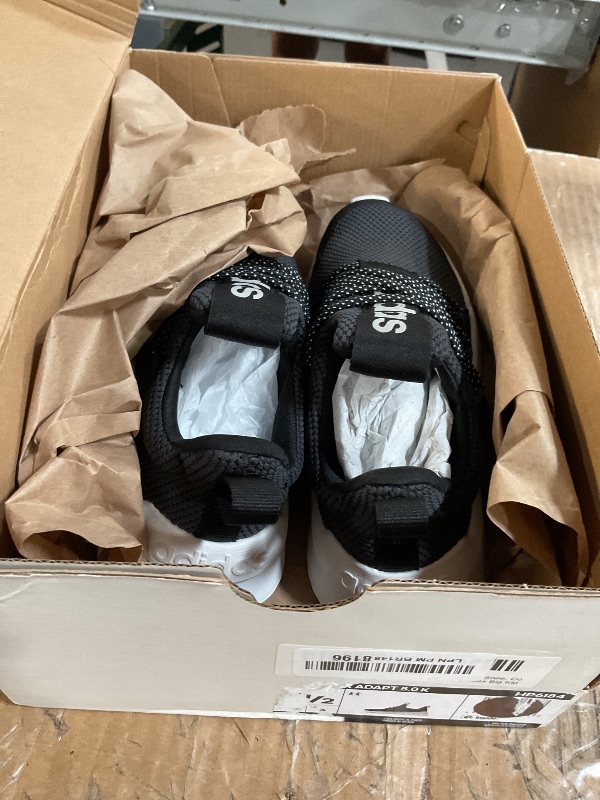 Photo 1 of adidas Lite Racer Adapt 5.0 Running Shoe, Core Black/FTWR White/Carbon, 1 US Unisex Big Kid