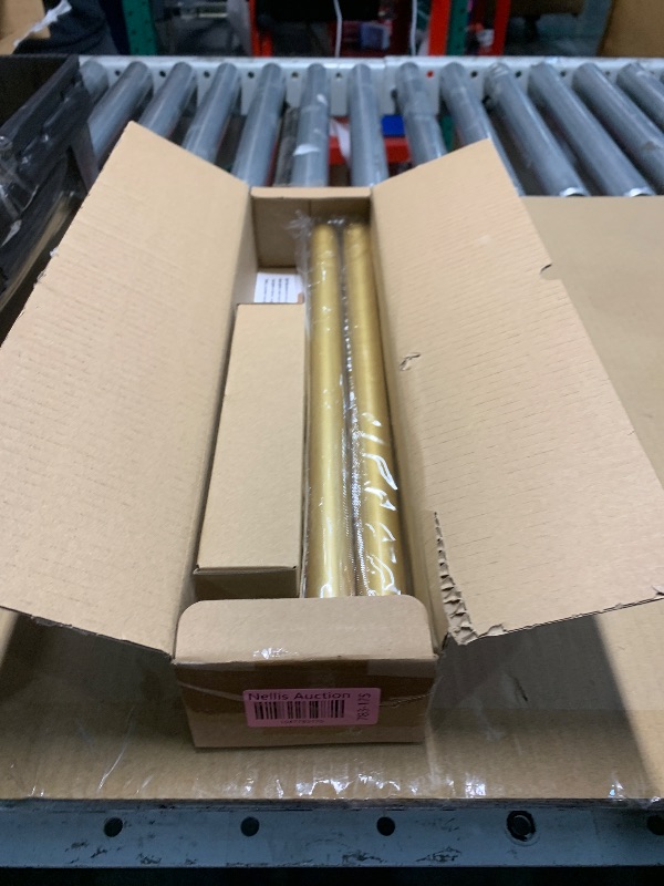 Photo 1 of (incomplete) Gold Curtain Rods 48 to 84 Inch(4-7FT),1 Inch Heavy Duty Curtain Rods,Adjustable Curtain Rod Set,Modern Decorative Drapery Rods