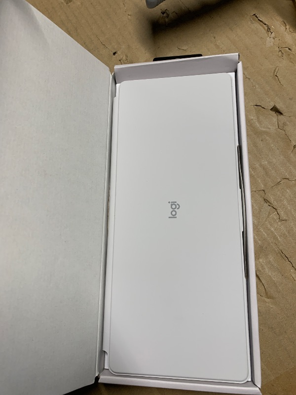 Photo 1 of Logitech Keys-to-GO 2 Portable Compact Wireless Keyboard with Built-in Cover, Slim Tablet Keyboard for iPad, iPhone, Mac, Apple TV - Pale Grey