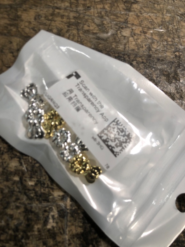 Photo 1 of 3 Pairs Earring Lifters,8MM Hypoallergenic Earring Backs for Droopy Ears,Adjustable Crown Earring Backs for Heavy Earring (8MM 2silver +1gold)