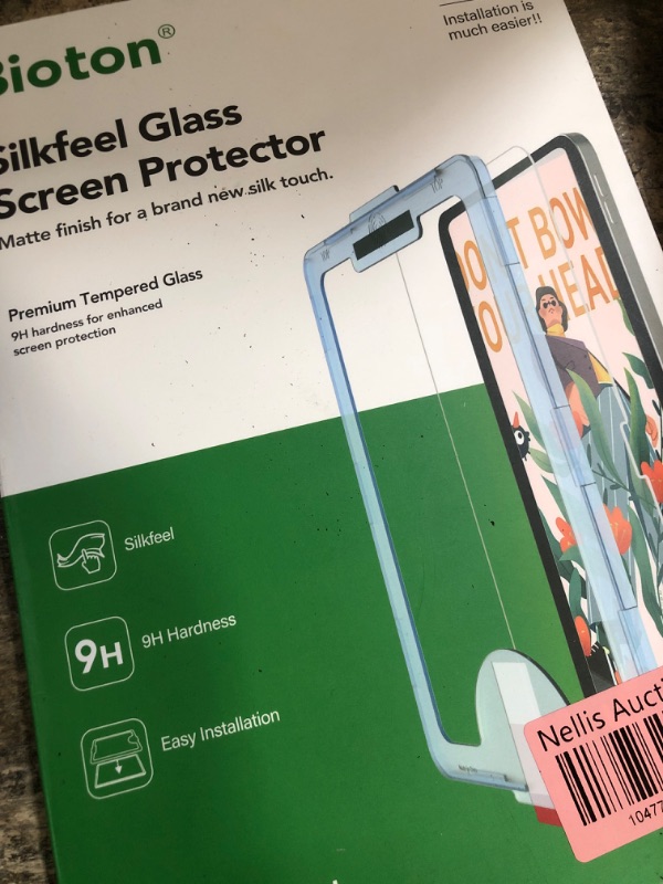 Photo 1 of Bioton Nano-Texture Glass Screen Protector Compatible with iPad 11th Generation 2025 / iPad 10th Generation 2022, Auto Alignment Kit, Tempered Glass, Touch like Silk, Anti-Glare, Anti-Fingerprint
