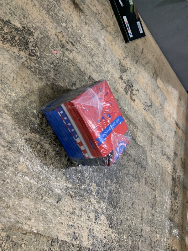 Photo 1 of 4th of July Decorations Red White Blue Decorations 8 PCs Can Cooler Sleeves for Independence Day Accessories, Collapsible Insulation Cover for Patriotic Party Supplies Memorial Day Decorations