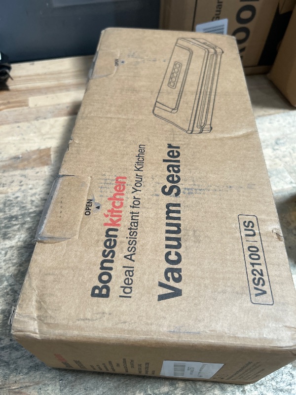 Photo 1 of [Updated 2025] Bonsenkitchen Vacuum Sealer Machine + 40 Vacuum Bags, Fast-Compact/Multi-Functional Food Vacuum Sealer with External Vacuum System, Silver