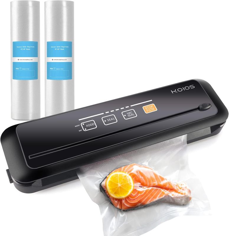 Photo 1 of [Updated 2025] Bonsenkitchen Vacuum Sealer Machine + 40 Vacuum Bags, Fast-Compact/Multi-Functional Food Vacuum Sealer with External Vacuum System, Silver
