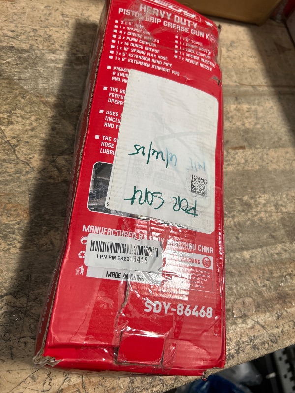 Photo 1 of 17-Piece Heavy Duty Grease Gun Kit: 14oz Grease Tube Flexible Hose Bearing Grease Pump 8000 PSI Pistol Grip Grease Guns Tool Marine Durable Connectors Adapters Extension Tubes Nozzle Easy Operation