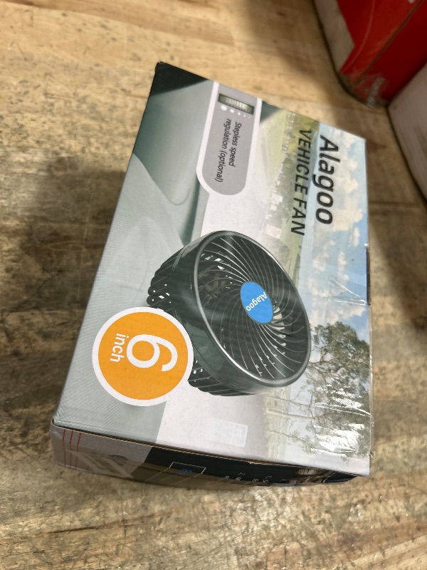 Photo 1 of Alagoo Car Fan 6'' 12V Cool Gadgets Clip Fan for Front Rear Seat Passenger Portable Electric Air Fresh Fan with Cigarette Lighter Plug for Cars/Vehicle SUV, RV