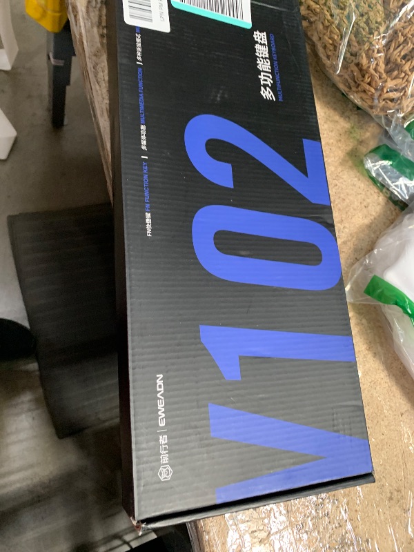 Photo 1 of EWEADN V102 Wireless Keyboard, 99 Keys Membrane Gaming Keyboard with Smart Display & Knob, Bluetooth/2.4GHz/USB-C Computer Keyboards, Wireless RGB Keyboards for MAC Xbox PC Gamer-Gradient White