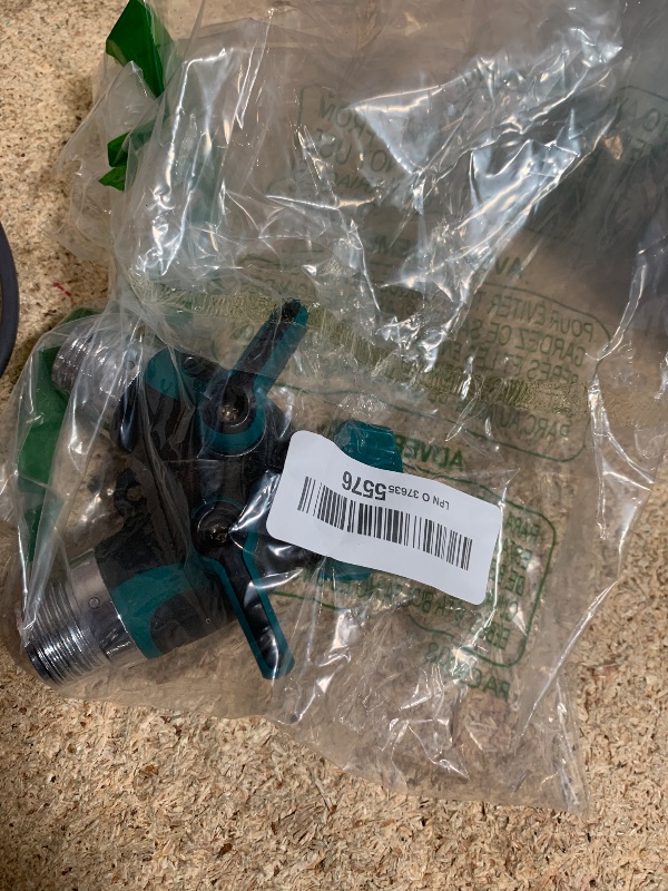 Photo 1 of 2WAYZ Hose Splitter 2 Way Heavy Duty Outdoor Faucet and Garden Connector - Water Spigot Splitter - Durable All-Metal Y Adapter with Shut-Off Valve - 4 x 4 x 1.5 Inches