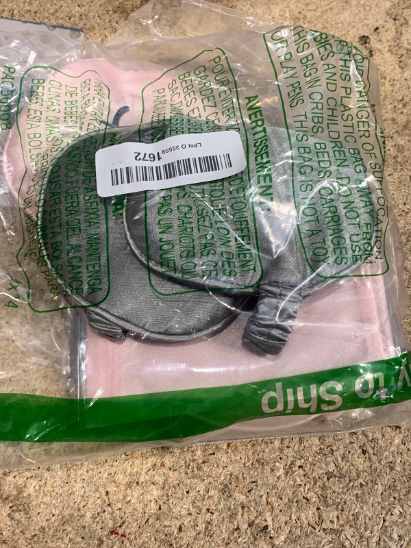 Photo 1 of 2 Pieces Cute Sleep Eye Masks for Kids Silk Sleep Eye Cover Cute Lightweight Adjustable Eyeshade Mask Satin Night Eyeshade Covers with 2 Pieces Storage Bag(Over 12 Years,Pink, Gray)