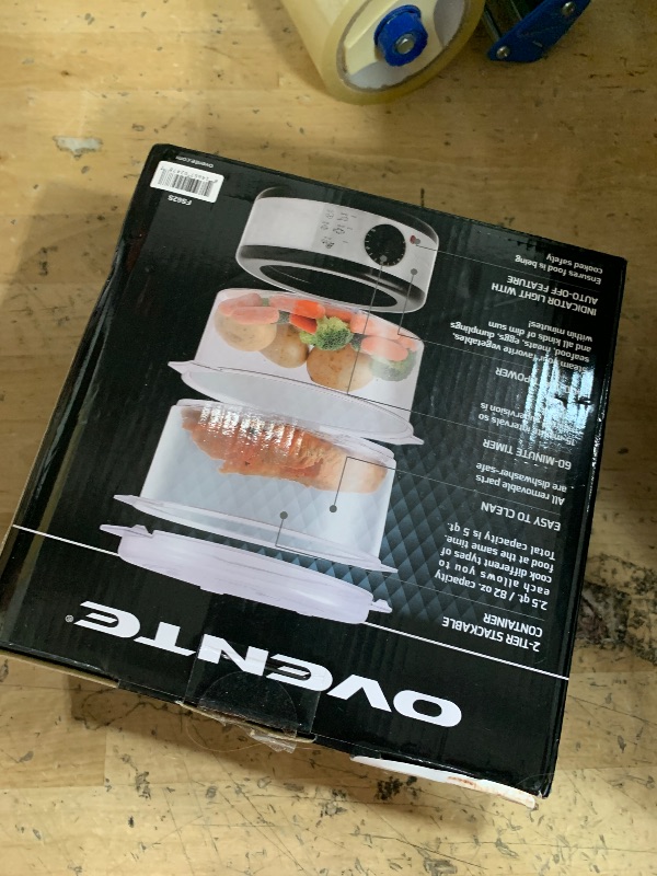 Photo 1 of ***PARTS ONLY***OVENTE 2 Tier Electric Food Steamer for Cooking Vegetables, Stainless Steel Base, Stackable and Dishwasher Safe Baskets, 400W with Auto Shutoff and 60-Minute Timer, 5 Quart Capacity, Silver FS62S