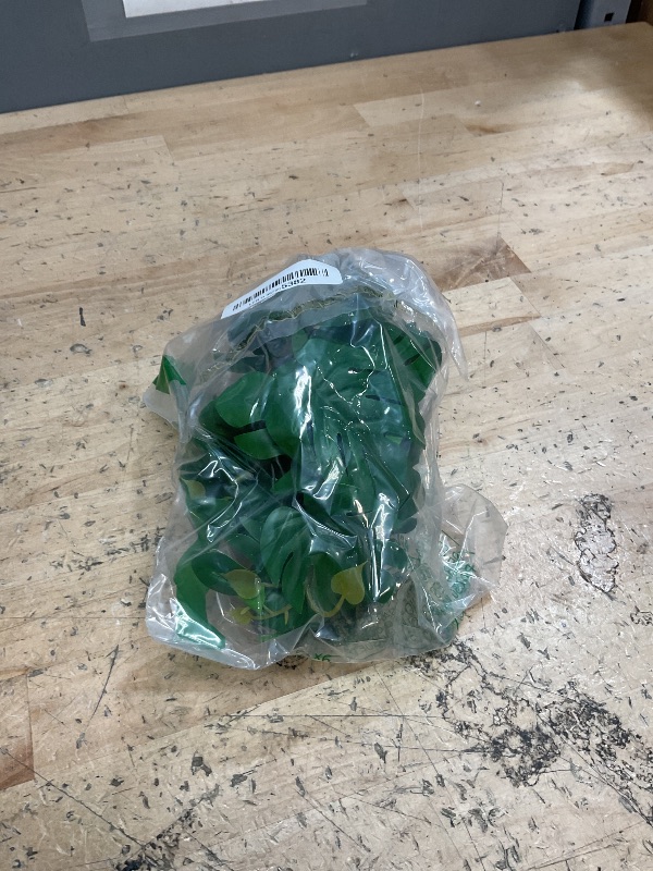 Photo 1 of WOLEDOE Reptile Plants for Terrarium, Amphibian Habitat Decor Artificial Hanging Plants with Suction Cup - Fake Monstera