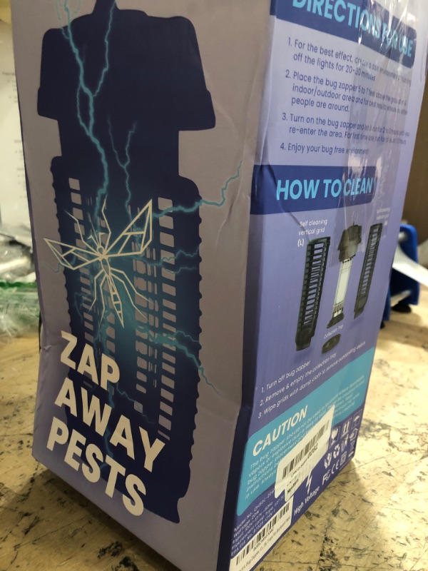 Photo 1 of **FOR PARTS** LiBa Electric Bug Zapper, Outdoor & Indoor Insect Killer with Switch – 4000V Powerful Grid, 20W Extra Brightness IPX4 Waterproof Mosquito Repellent Outdoor, Fly Traps for Backyard Patio