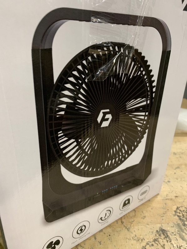 Photo 1 of 8-inch USB Portable Fan - 20800mAh Rechargeable Battery Operated Fan (80Hrs work time) - Personal Desk Fans - Battery Powered Fans use for Bedroom, Desktop, Table, Office, Camping, and Outdoor