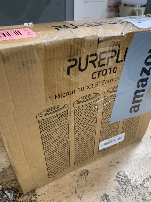 Photo 1 of 1 Micron 2.5" x 10" Whole House CTO Carbon Water Filter Cartridge Replacement for Under Sink Water Filter System, Dupont WFPFC8002, WFPFC9001, FXWTC, SCWH-5, WHEF-WHWC, WHCF-WHWC, AMZN-SCWH-5, 4Pack