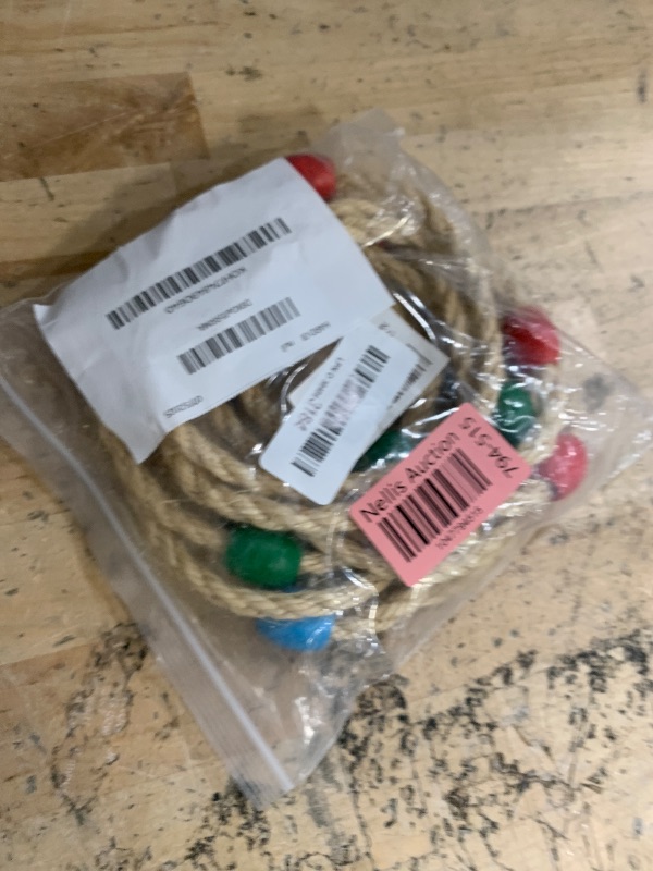 Photo 1 of 12 Pack Sisal Rope Ring Toss Game Replacement Parts for Adults and Kids, Outdoor Toss Rings for Agility Practice and Speed Game and Yard Games and Lawn Games for Party (3 Colors-Red Green Blue)