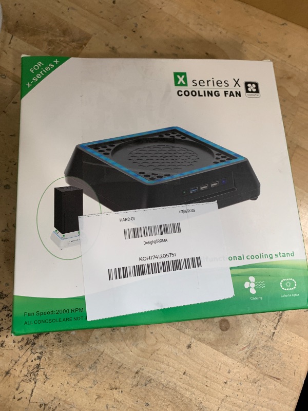 Photo 1 of *FOR PARTS* Cooling Fan for Xbox Series X Mviioe Xbox Series X Cooling Stand with LED Indicator, Extra Big Turbo Fan, USB 2.0 Ports, Dust Cover Filters (Only Compatible with Xbox Series x)