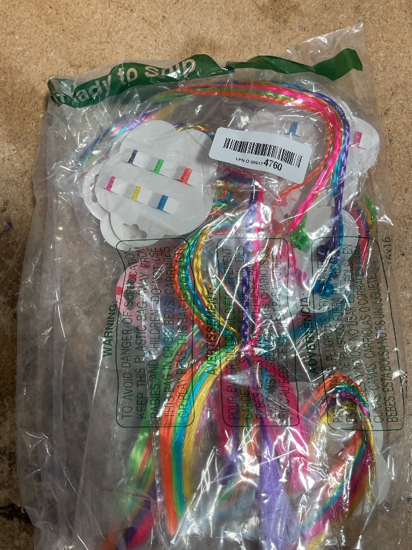 Photo 1 of 36 Pack Colored Hair Extensions for Kids, Colorful Hair Accessories for Girls, Clip in Colored Hair Extensions Girls, Hair Extensions Rainbow Hair Color Hair Extensions for Girls Ponytails Accessories