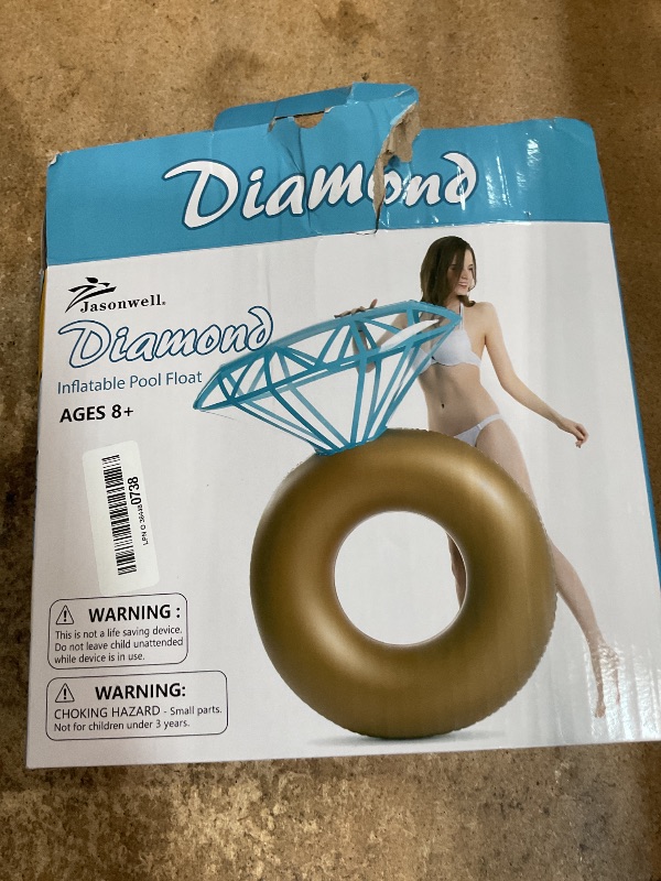 Photo 1 of ***(USED/ UNABLE TO TEST ITEM)***Jasonwell Inflatable Diamond Ring Pool Float - Engagement Ring Bachelorette Party Float Stagette Decorations Swimming Tube Floaty Outdoor Water Lounge Floats for Adults