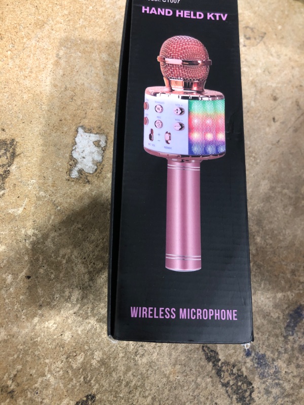 Photo 1 of BlueFire 4 in 1 Karaoke Wireless Microphone with LED Lights, Portable Microphone for Kids, Great Toys for Kids, Girls, Boys and Adults (Blue)