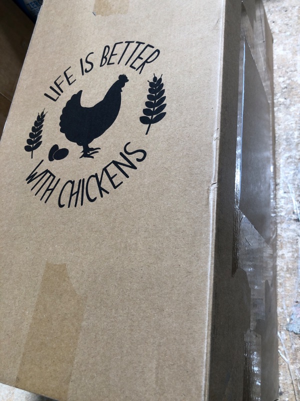 Photo 1 of ?Tgeyd Chicken Feeder and Chicken Waterer Set (3 Gallon/26 Pounds) - Hanging Automatic Chicken Feeder No Waste - Chicken Coop Accessories - Poultry Waterer