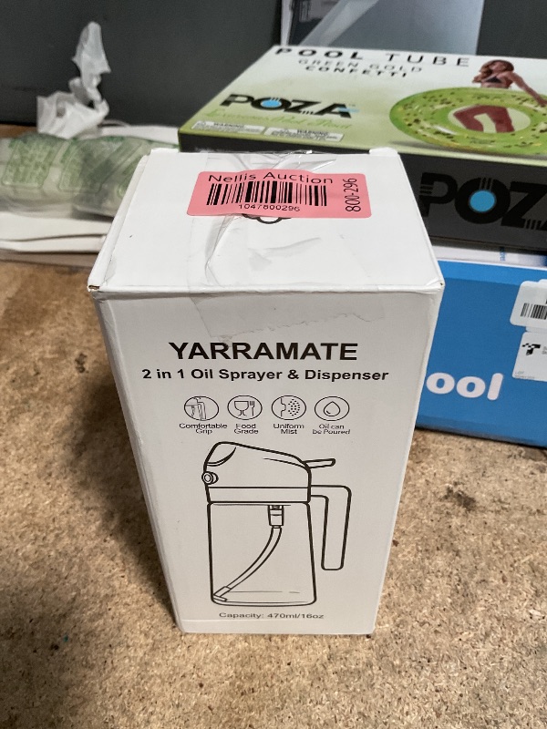 Photo 1 of *** PARTS ONLY *** YRRAMATE 16oz/470ml Glass Olive Oil Sprayer for Cooking with Stickers, 2 in 1 Oil Dispenser for Kitchen Gadgets, Food Grade Premium Spray Bottle with Portion Control for Salad, Frying, BBQ (Black)