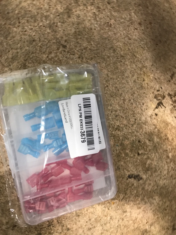 Photo 1 of 50PCS Nylon Spade Quick Disconnect Connectors Kit 22-10 AWG Male and Female Electrical Wire Connectors Kit Electrical Insulated Wire Crimp Cold-Pressed Terminals for Automotive,Electronics