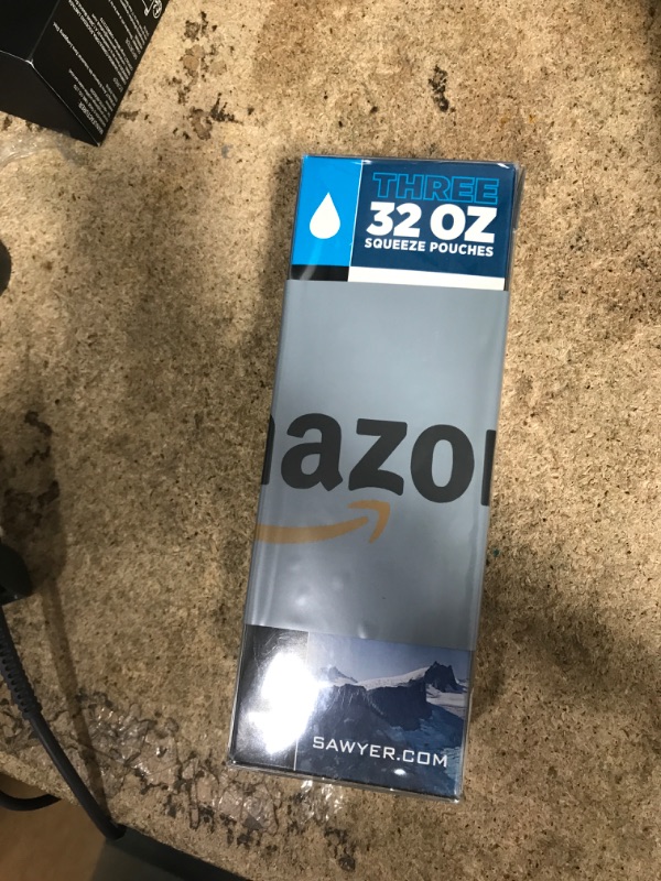 Photo 1 of *ONLY 2* Sawyer Products SP113 Squeezable Pouch for Squeeze and Mini Water Filtration Systems, 32-Ounce, 2-Pack, Black/Blue