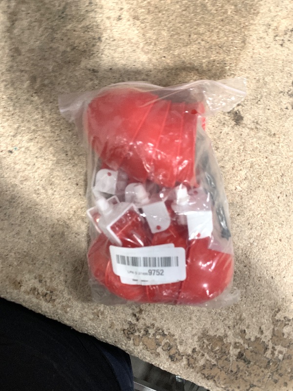 Photo 1 of [8 Pack] Aopchry Automatic Chicken Feeder (Red), Chicken Feeders No Waste Feed, Egg Shaped Thickened Design, Rain-Proof, Suitable for Various Poultry, with Mounting Hole Opener