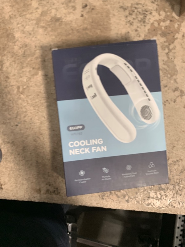 Photo 1 of 1S Cool Down 30°F Neck Fan with Double Semiconductor Coolers, 360° Surrounded Personal Fans Air Conditioner that Blow Cold Air, 8H lasting Portable Fan with 3 Speed, Gifts for Men Women Outdoor Travel