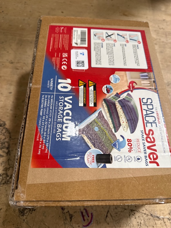 Photo 1 of 10 Pack Variety Vacuum Storage Bags for Comforters, Blankets & Clothes – Vacuum Sealed Compression Bags with Electric Pump – Space Saver Storage Bags for Bedding, Travel & Organization (4M, 3L, 3XL)