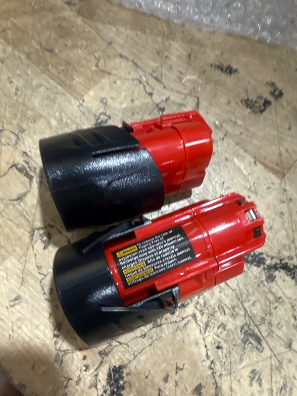Photo 1 of 2Packs 4.0Ah Replacement Battery Compatible with Milwaukee M12 12V Lithium Ion Battery 48-11-2420 48-11-2440 48-11-2402 48-11-2411 48-11-2412 Cordless Power Tools