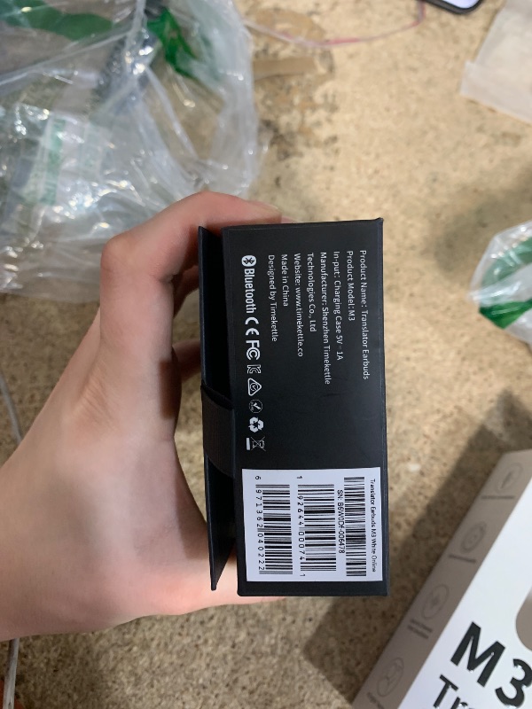 Photo 1 of **missing charger**Timekettle M3 Language Translator Earbuds, Two-Way Translator Device with APP for 40 Languages Online, Voice Translator for Exploring Expat Life Freely, Compatible with iOS, Android (Online Version)