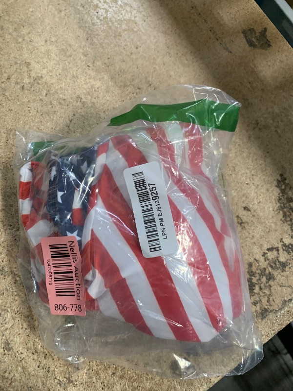 Photo 1 of geluboao Women Two Pieces American Flag Bathing Suits Cheeky High Waisted V Cut Thong Bikini Set Swimsuits L