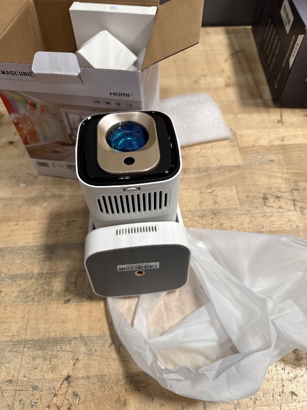 Photo 1 of ?Auto Focus&1080P?Magcubic Mini Smart Projector with 4K Support, Portable Projector with Wifi and Bluetooth, 5W Speaker, Built in Apps, Voice Control, Outdoor Movie Projector
