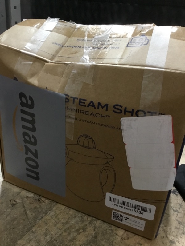 Photo 1 of (missing accessories) BISSELL® Steam Shot™ OmniReach handheld portable steam cleaner for tile, grout, windows, bathrooms, kitchens, fabric steaming tool, includes 10 tools