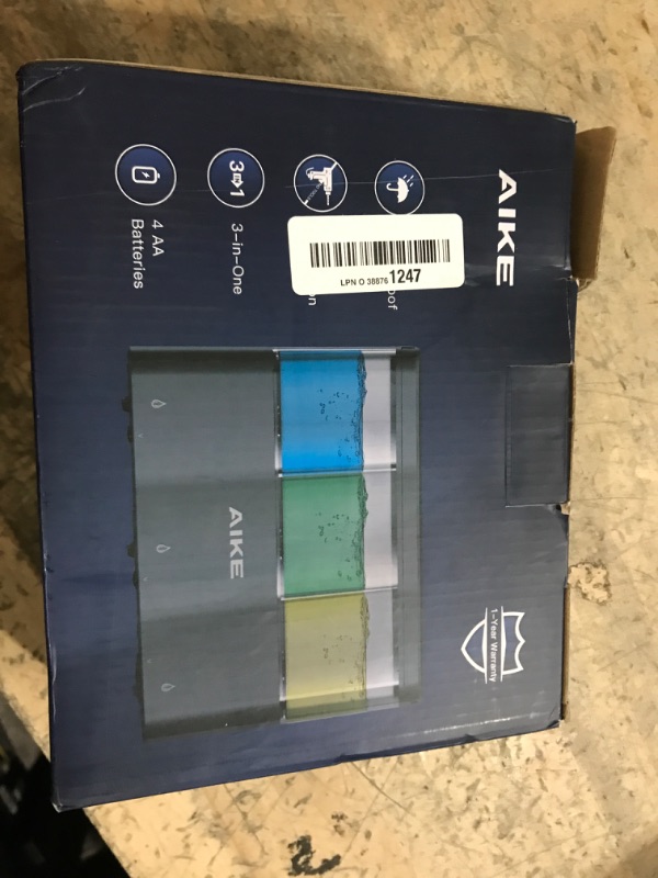 Photo 1 of *MISSING A PART* AIKE Touch-Free Shower Shampoo Dispenser Wall Mount Triple Chambers 3 x 10 fl.oz. Battery Operated Silver